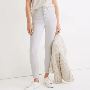 Madewell 10” High Rise Skinny Crop Jeans Pure White 32 / 14
